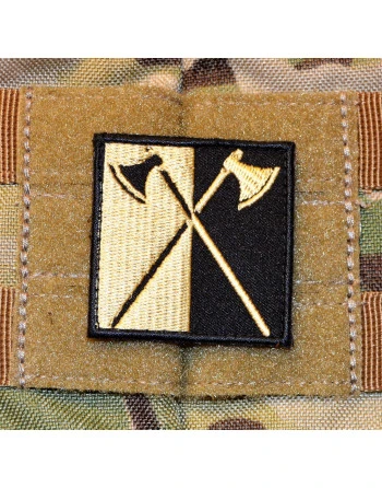 Danerøkser Patch - Sort/Khaki, 5x5cm