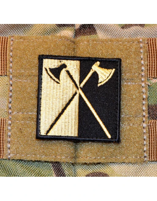 Danerøkser Patch - Sort/Khaki, 5x5cm