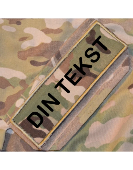 4 STK "DIN TEKST" Ærmemærke, MultiCam på Velcro