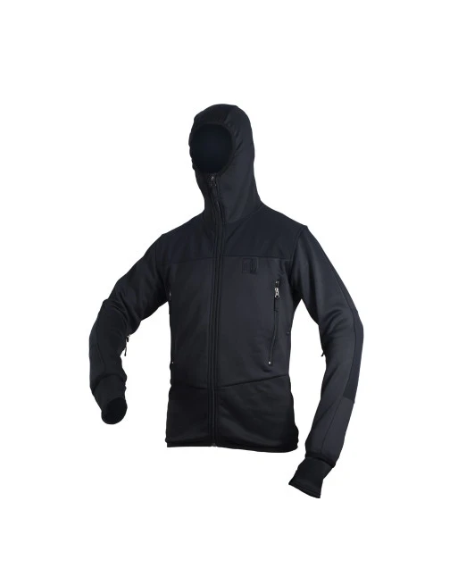 MLV - Tactical Tight Fleece (TTF), med hætte, sort